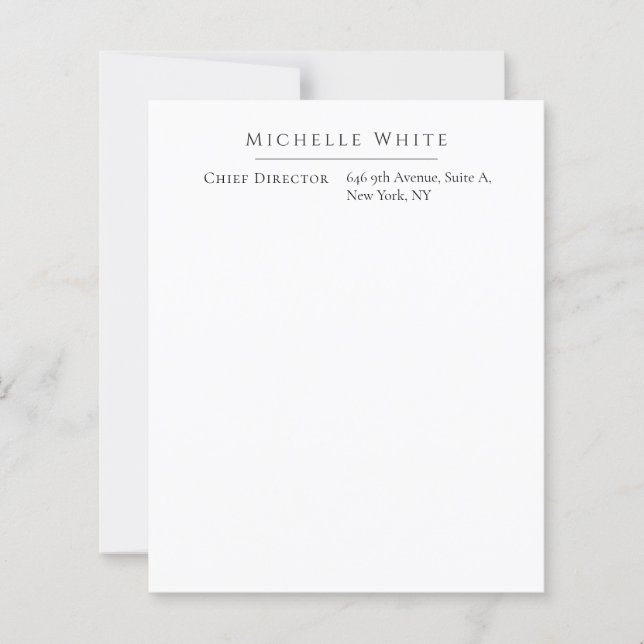 Elegant Gewone Professionele Moderne Papierblad (Voorkant)