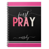Elegant gewoon bidden naam notitieboek (Voorkant)