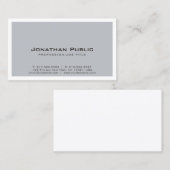 Elegant gewoon Creative Grey White Design Modern Visitekaartje (Voorkant / Achterkant)