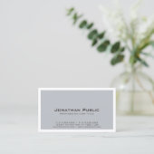 Elegant gewoon Creative Grey White Design Modern Visitekaartje (Staand voorkant)