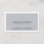Elegant gewoon Creative Grey White Design Modern Visitekaartje (Voorkant)