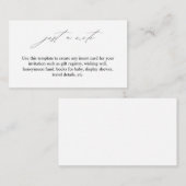 Elegant Gewoon een Nota Behuizing Kaart (Voorkant / Achterkant)