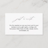 Elegant Gewoon een Nota Behuizing Kaart (Voorkant)