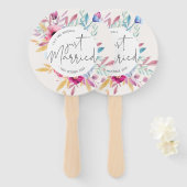 Elegant gewoon huwelijk | Handventilatoren Handwaaier (Voorkant en achterkant)