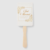 Elegant gewoon huwelijk | Handventilatoren Handwaaier (Achterkant)