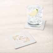 Elegant gewoon huwelijk | Onderzetter papier (Insitu)