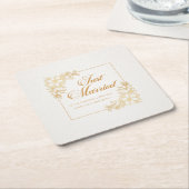 Elegant gewoon huwelijk | Onderzetter papier (Schuin)