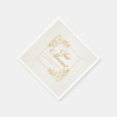 Elegant gewoon huwelijk | Papier Napkin Servet (Hoek)