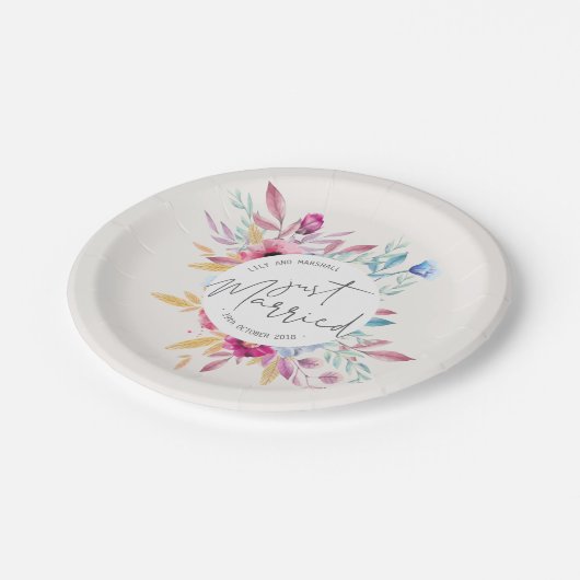 Elegant gewoon huwelijk | Papieren Bord (Gekanteld)