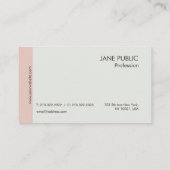 Elegant gewoon modern professioneel beige afbeeldi visitekaartje (Achterkant)