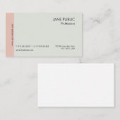 Elegant gewoon modern professioneel grafisch beige visitekaartje (Voorkant / Achterkant)