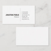 Elegant gewoon modern, stijlvol en eenvoudig beeld visitekaartje (Voorkant / Achterkant)