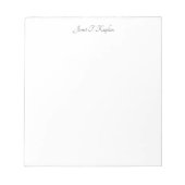 Elegant gewoon professioneel handschrift notitieblok (Voorkant)