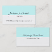 elegant, gewoon wit en blauw professioneel visitekaartje (Voorkant / Achterkant)