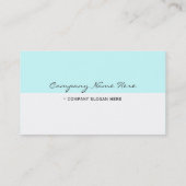 elegant, gewoon wit en blauw professioneel visitekaartje (Achterkant)