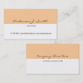 elegant, gewoon wit en geel professioneel visitekaartje (Voorkant / Achterkant)