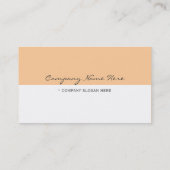 elegant, gewoon wit en geel professioneel visitekaartje (Achterkant)