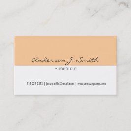 elegant, gewoon wit en geel professioneel visitekaartje