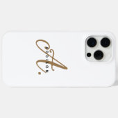 Elegant Gewoon Wit Goud Script Monogram Case-Mate iPhone Case (Achterkant (horizontaal))