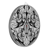 Elegant gezicht in vuur en vlammen Tribal Design Dartbord (Voorkant Links)