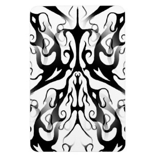 Elegant gezicht in vuur en vlammen Tribal Design Magneet