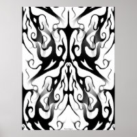 Elegant gezicht in vuur en vlammen Tribal Design