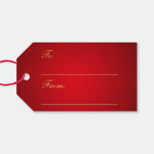 Elegant Ggloed Merry kerstboom Cadeaulabel (Achterkant Horizontaal)
