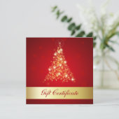 Elegant Ggloed Merry kerstboom Gift Kaart (Staand voorkant)