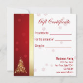 Elegant Ggloed Merry kerstboom Gift Kaart (Achterkant)