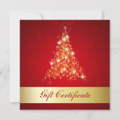 Elegant Ggloed Merry kerstboom Gift Kaart (Voorkant)