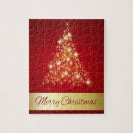Elegant Ggloed Merry kerstboom Legpuzzel