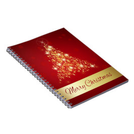 Elegant Ggloed Merry kerstboom Notitieboek