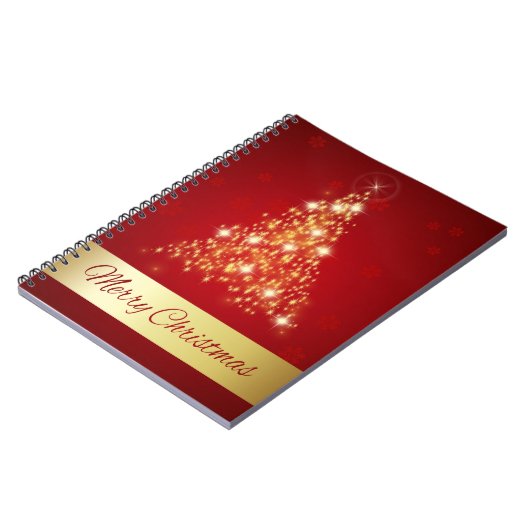 Elegant Ggloed Merry kerstboom Notitieboek (Linkerzijde)