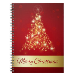 Elegant Ggloed Merry kerstboom Notitieboek