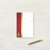 Elegant Ggloed Merry kerstboom Post-it® Notes (Op bureau)
