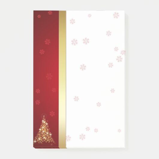 Elegant Ggloed Merry kerstboom Post-it® Notes (Voorkant)