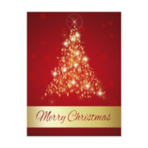 Elegant Ggloed Merry Kerstmis Holiday Postc