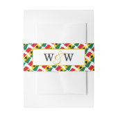 Elegant GHANA Monogram Wedding Celebration Uitnodigingen Wikkel (Voorkant Voorbeeld)