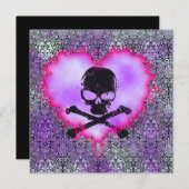 Elegant Gif Sweet 16 Goth Verjaardagsaankondiging Kaart (Voorkant / Achterkant)