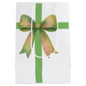Elegant Gift Bow – Modern Christmas Design Medium Cadeauzakje (Achterkant)