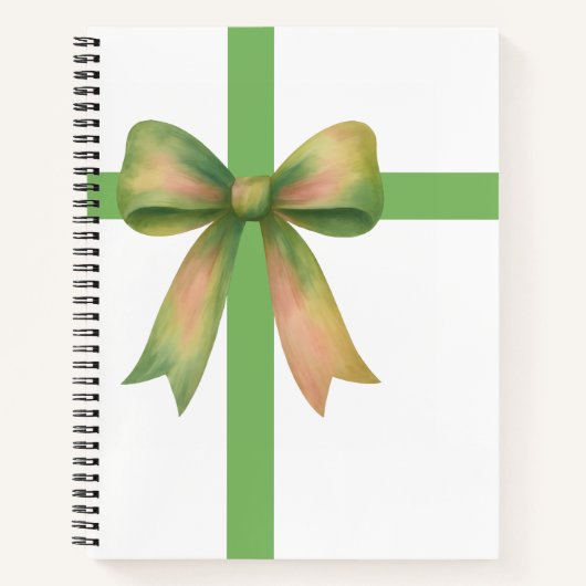 Elegant Gift Bow – Modern Christmas Design Notitieboek (Voorkant)