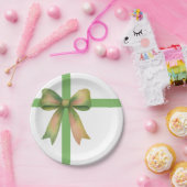 Elegant Gift Bow – Modern Christmas Design Papieren Bordje (Feest)