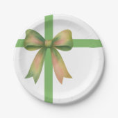 Elegant Gift Bow – Modern Christmas Design Papieren Bordje (Voorkant)