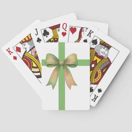 Elegant Gift Bow – Modern Christmas Design Pokerkaarten (Achterkant)