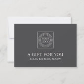 Elegant Gift Certificate Business Logo Off-white (Voorkant)