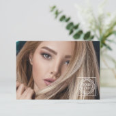 Elegant Gift Certificate Business Logo Photo Card (Staand voorkant)