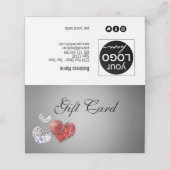 Elegant Gift Certificate (edele diamant) Plaatskaartje (Buitenkant ongevouwen)