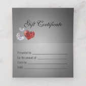 Elegant Gift Certificate (edele diamant) Plaatskaartje (Binnenkant ongevouwen)