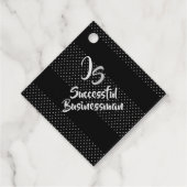 Elegant Gift met persoonlijke Silver Monogram Bedankjes Labels (Achterkant)