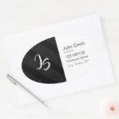 Elegant Gift met persoonlijke Silver Monogram Ovale Sticker (Envelop)